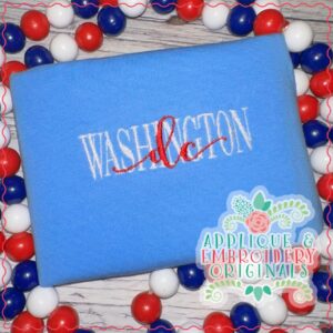 3349 Washington DC Embroidery Design