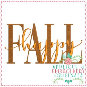 3370 Happy Fall Embroidery Design