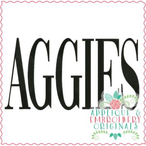 3372 Aggies Embroidery Design
