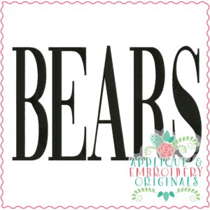 3373 Bears Embroidery Design
