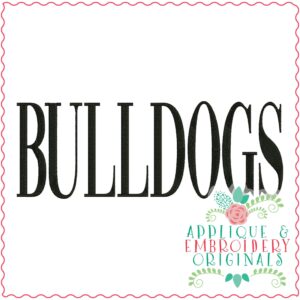 3374 Bulldogs Embroidery Design