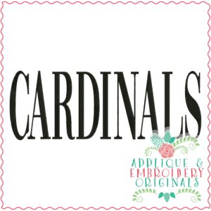 3375 Cardinals Embroidery Design
