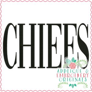 3377 Chiefs Embroidery Design