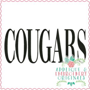 3378 Cougars Embroidery Design