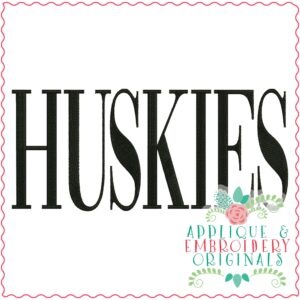 3384 Huskies Embroidery Design