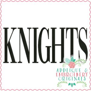 3388 Knights Embroidery Design