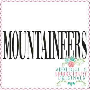 3390 Mountaineers Embroidery Design