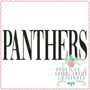 3392 Panthers Embroidery Design