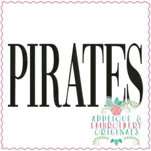 3394 Pirates Embroidery Design