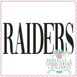 3395 Raiders Embroidery Design