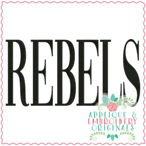 3396 Rebels Embroidery Design