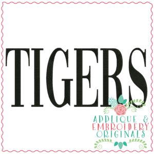 3400 Tiger Embroidery Design