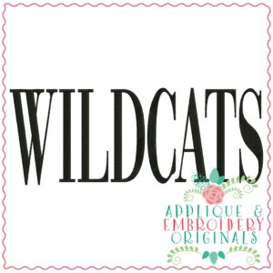 3403 Wildcats Embroidery Design