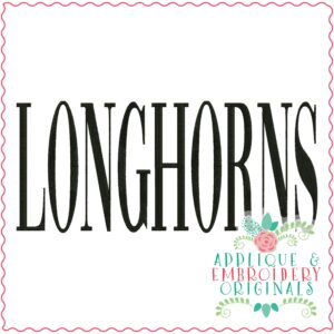 3409 Longhorns Embroidery Design