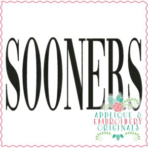 3412 Sooners Embroidery Design