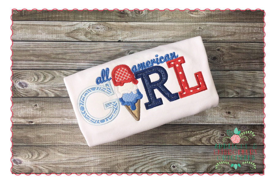 AEO 349 All American Girl Applique 1