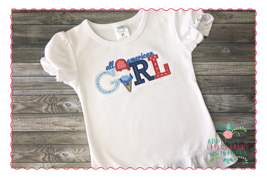 AEO 349 All American Girl Applique 1