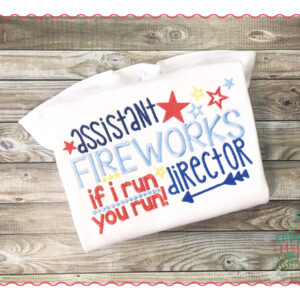 351 Assistant Fireworks Director 4th of July Applique Design