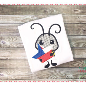 352 Bumble Bee with Star 4th of July Applique Design