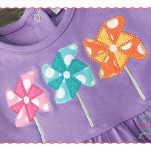 358 Pinwheel Trio Vintage Stitch Applique Design