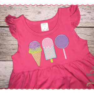 359 Treat Trio Ice Cream for Summer Applique Design