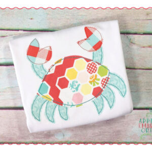 1416 Crab Simple Stitch Applique Design