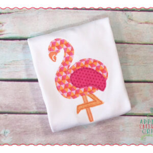 366 Flamingo Simple Stitch Applique Design
