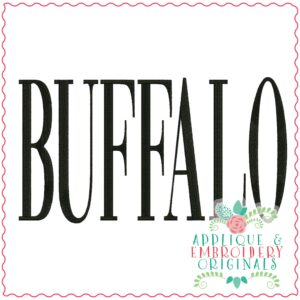 3759 BUFFALO Word Art Embroidery Design