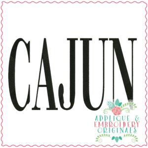 3761 CAJUN Word Art Embroidery Design