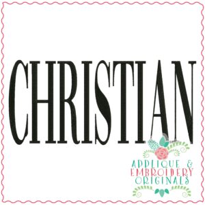 3767 CHRISTIAN Word Art Embroidery Design
