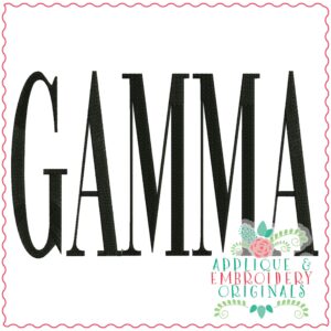 3780 GAMMA Word Art Embroidery Design