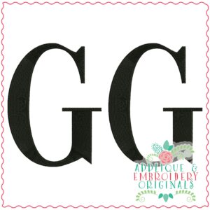 3782 GG Word Art Embroidery Design