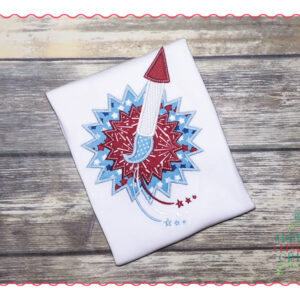 379 Firework Burst 4th of July Applique Design