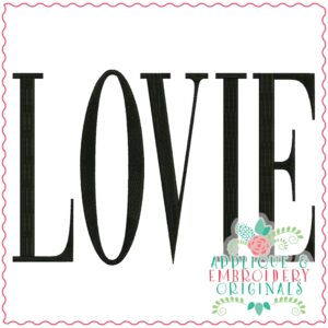 3797 LOVIE Word Art Embroidery Design
