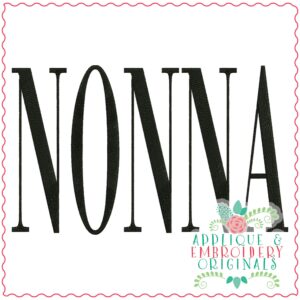 3801 NONNA Word Art Embroidery Design