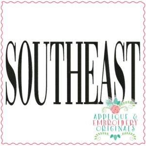 3809 SOUTHEAST Word Art Embroidery Design