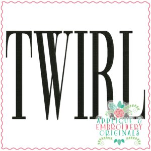 3813 TWIRL Word Art Embroidery Design
