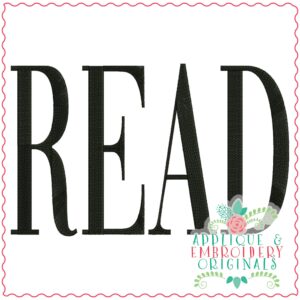 3816 READ Word Art Embroidery Design