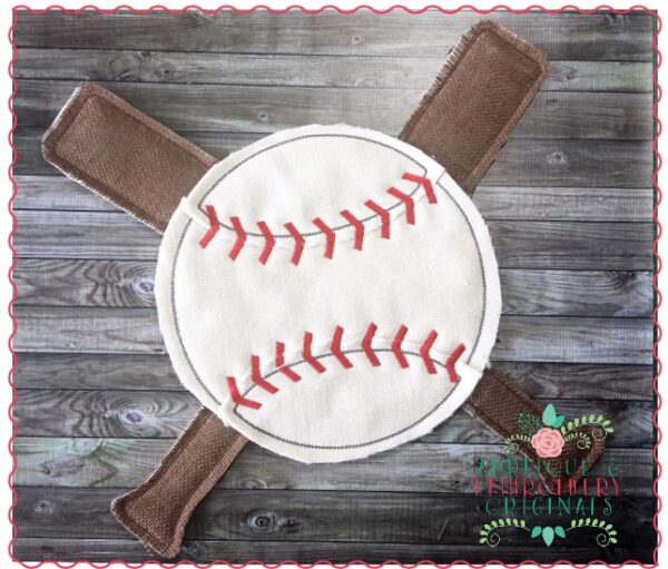 1468 Baseball Softball Bats Door Hanger In-The-Hoop1468 Baseball Softball Bats Door HangerApplique Design