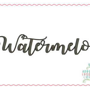 385 Watermelon Script Embroidery Font