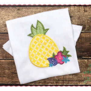 386 Pineapple Flowers Applique Design