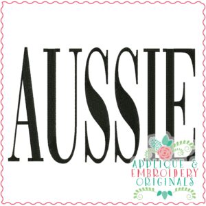 3860 AUSSIE Word Art Embroidery Design