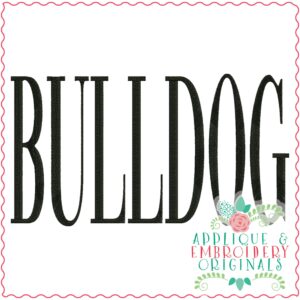 3863 BULLDOG Word Art Embroidery Design