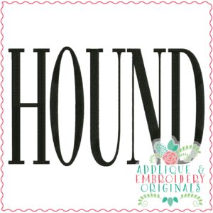3867 HOUND Word Art Embroidery Design