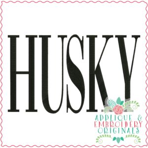 3868 HUSKY Word Art Embroidery Design