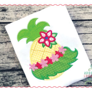 388 Pineapple Hula Skirt Applique Design