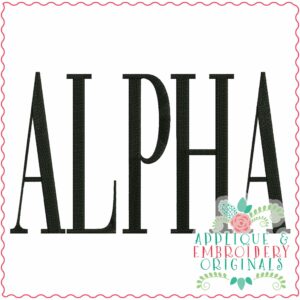 3960 ALPHA Word Art Embroidery Design