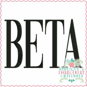 3961 BETA Word Art Embroidery Design