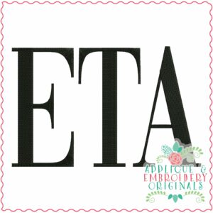 3966 ETA Word Art Embroidery Design