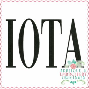 3968 IOTA Word Art Embroidery Design
